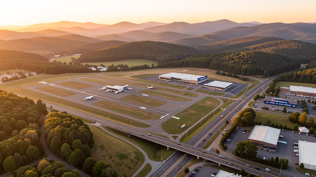 Aerial view of Alcoa, TN showing the local landscape and terrain relevant to aerial imaging operations