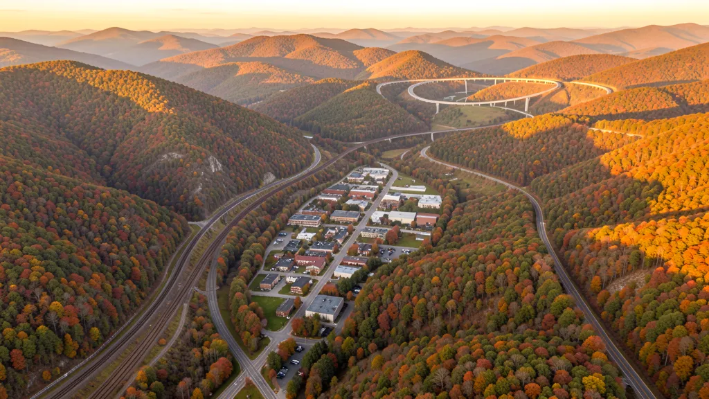 Aerial view of Altoona, PA showing the local landscape and terrain relevant to aerial imaging operations
