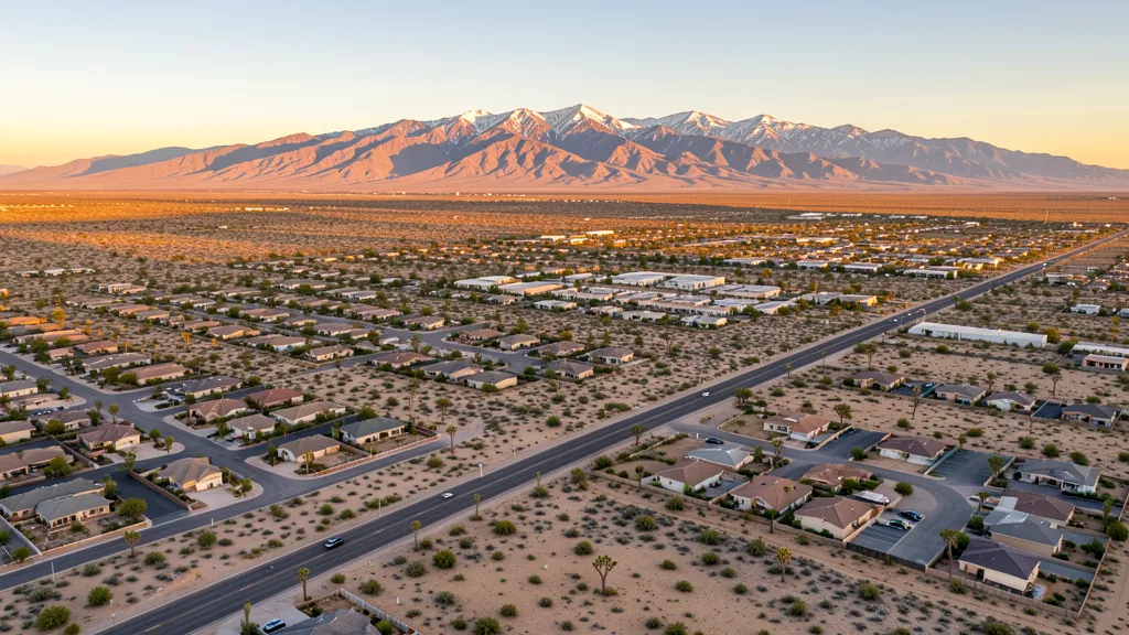Aerial view of Apple Valley, CA showing the local landscape and terrain relevant to aerial imaging operations