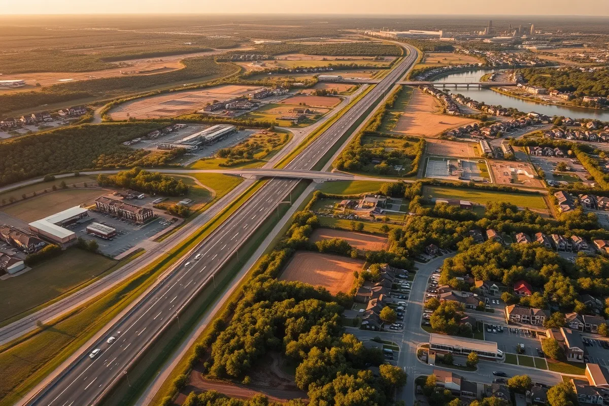 Aerial view of Bryant, AR showing the local landscape and terrain relevant to aerial imaging operations