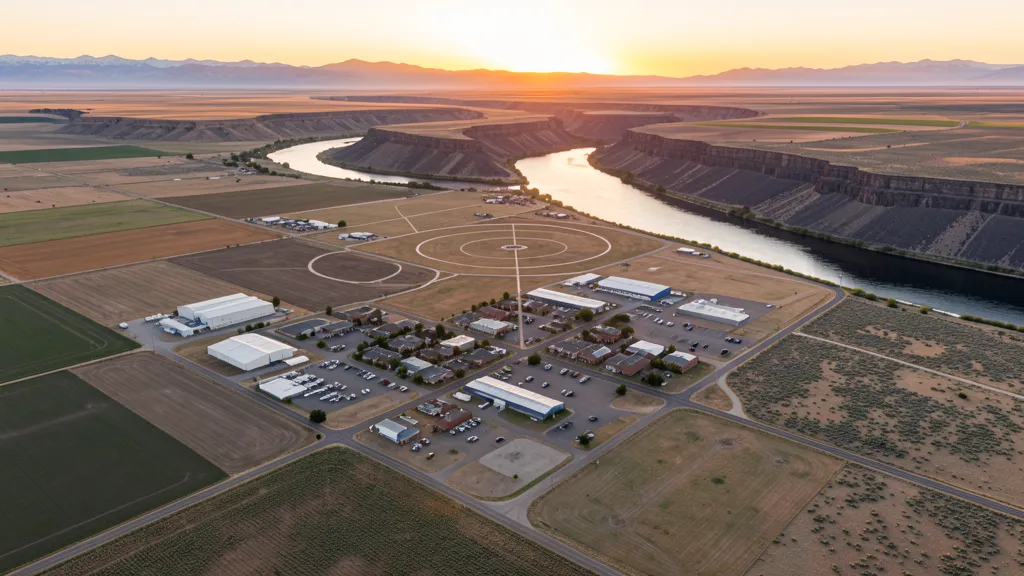 Aerial view of Burley, ID showing the local landscape and terrain relevant to aerial imaging operations