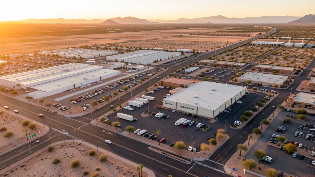 Aerial view of Casa Grande, AZ showing the local landscape and terrain relevant to aerial imaging operations