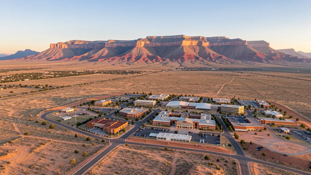 Aerial view of Cedar City, UT showing the local landscape and terrain relevant to aerial imaging operations