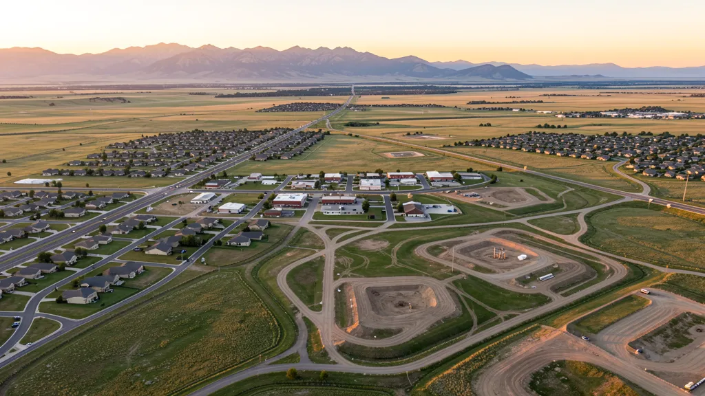 Aerial view of Dacono, CO showing the local landscape and terrain relevant to aerial imaging operations