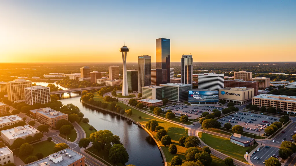 Aerial view of Dallas, TX showing the local landscape and terrain relevant to aerial imaging operations