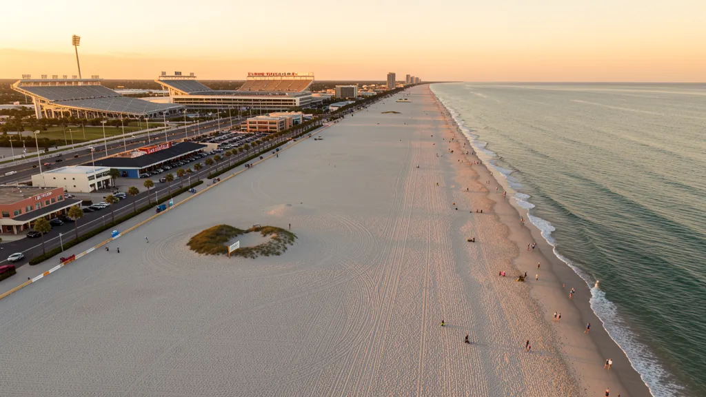 Aerial view of Daytona Beach, FL showing the local landscape and terrain relevant to aerial imaging operations