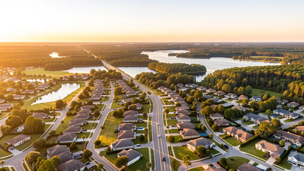 Aerial view of Deltona, FL showing the local landscape and terrain relevant to aerial imaging operations