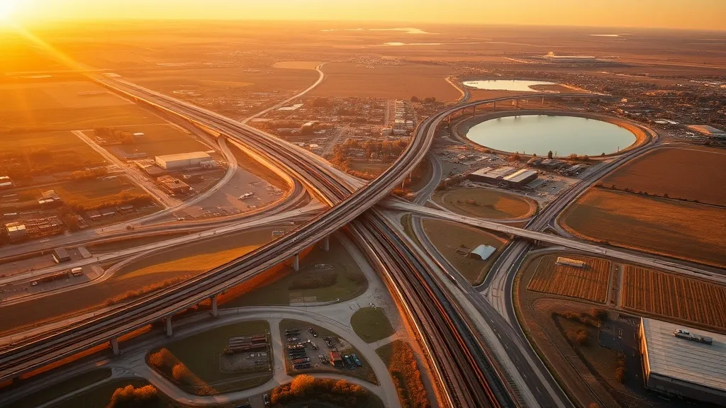 Aerial view of Effingham, IL showing the local landscape and terrain relevant to aerial imaging operations