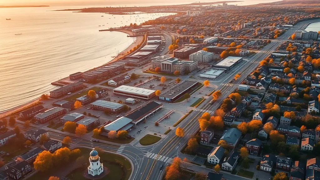 Aerial view of Evanston, IL showing the local landscape and terrain relevant to aerial imaging operations