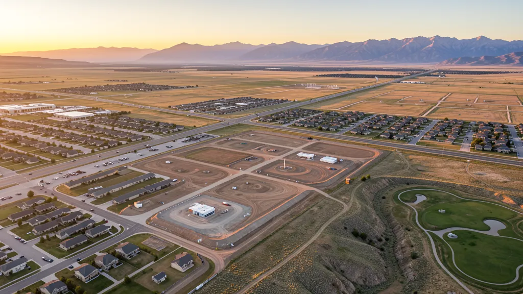 Aerial view of Firestone, CO showing the local landscape and terrain relevant to aerial imaging operations