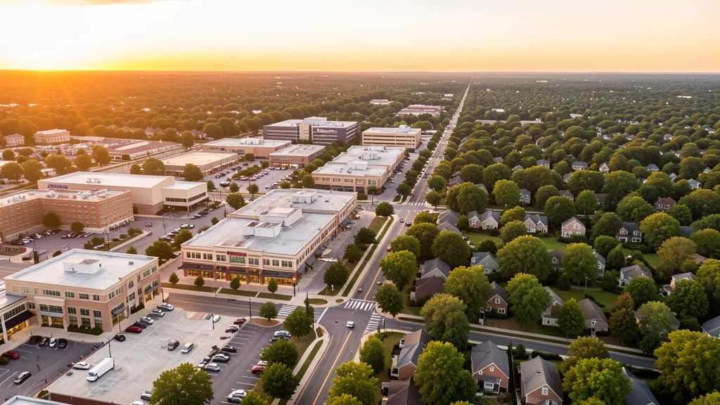 Aerial view of Germantown, TN showing the local landscape and terrain relevant to aerial imaging operations