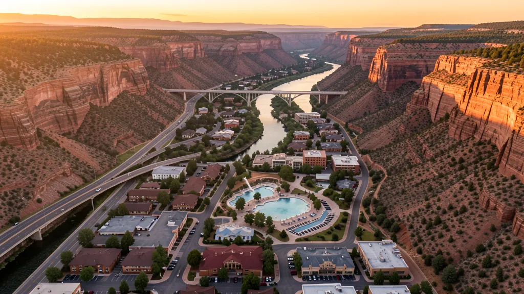Aerial view of Glenwood Springs, CO showing the local landscape and terrain relevant to aerial imaging operations