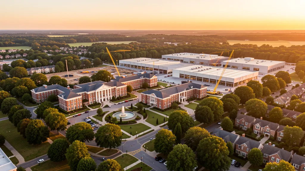 Aerial view of High Point, NC showing the local landscape and terrain relevant to aerial imaging operations