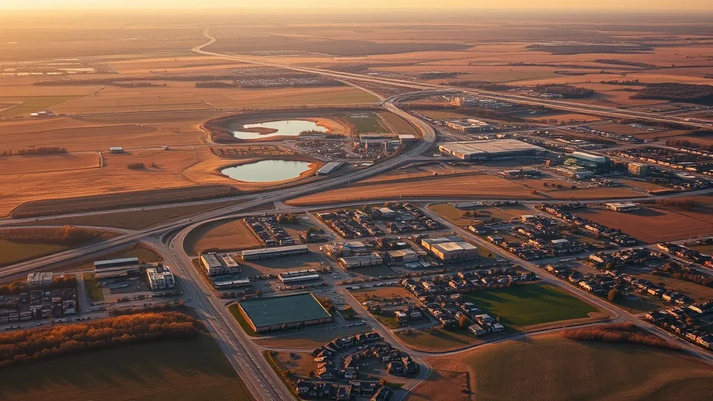 Aerial view of Lenexa, KS showing the local landscape and terrain relevant to aerial imaging operations