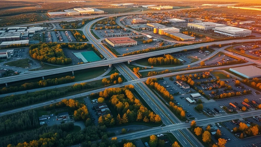 Aerial view of Livonia, MI showing the local landscape and terrain relevant to aerial imaging operations