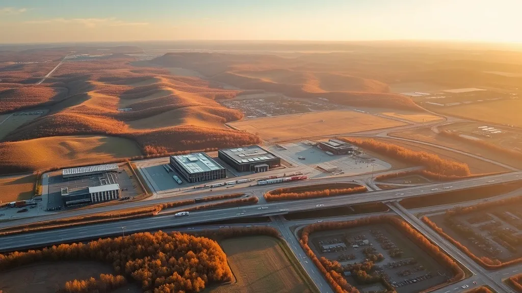 Aerial view of Lowell, AR showing the local landscape and terrain relevant to aerial imaging operations