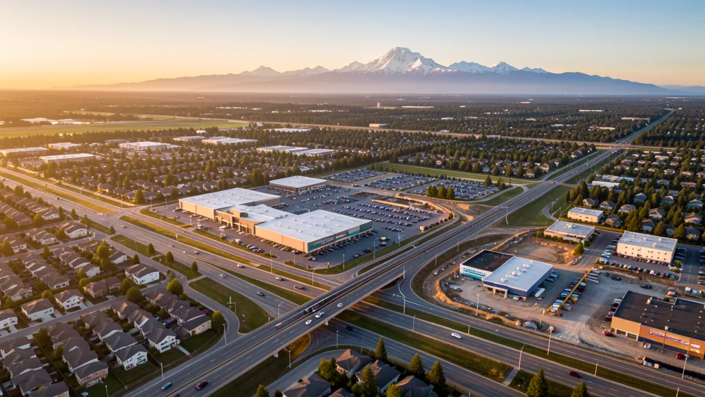 Aerial view of Lynnwood, WA showing the local landscape and terrain relevant to aerial imaging operations