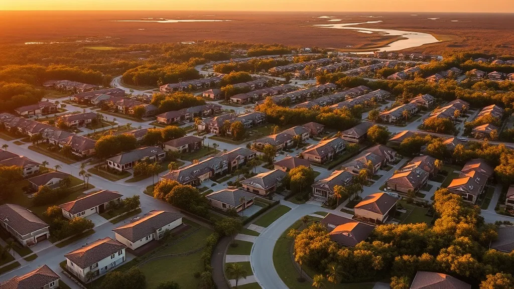 Aerial view of North Port, FL showing the local landscape and terrain relevant to aerial imaging operations
