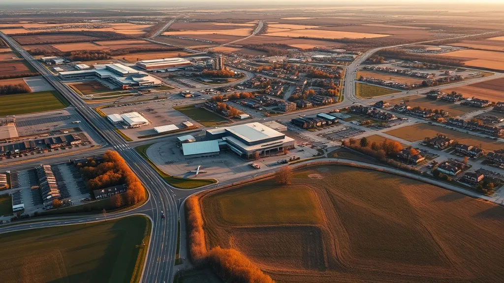 Aerial view of Olathe, KS showing the local landscape and terrain relevant to aerial imaging operations