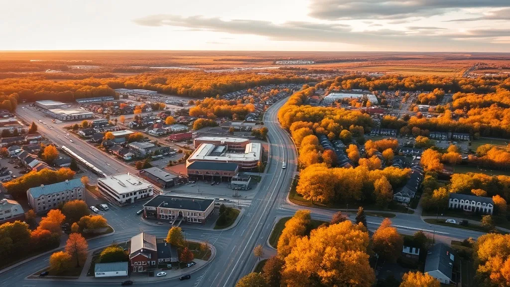 Aerial view of Palatine, IL showing the local landscape and terrain relevant to aerial imaging operations