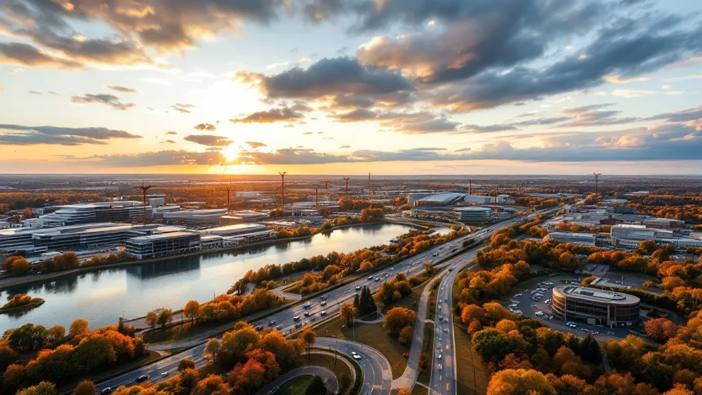 Aerial view of Plymouth, MN showing the local landscape and terrain relevant to aerial imaging operations
