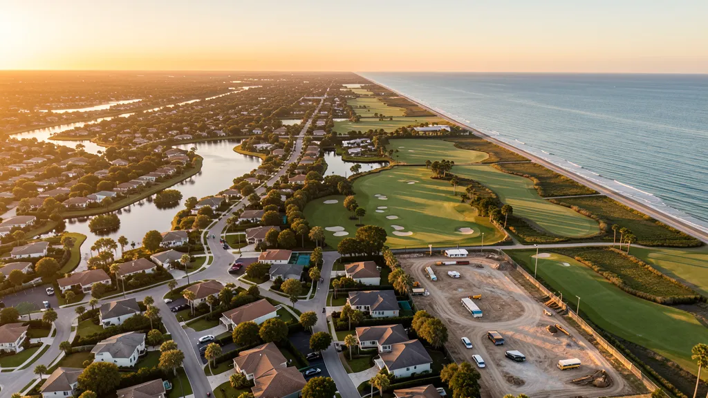 Aerial view of Port St. Lucie, FL showing the local landscape and terrain relevant to aerial imaging operations