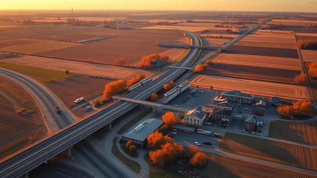 Aerial view of Princeton, IL showing the local landscape and terrain relevant to aerial imaging operations