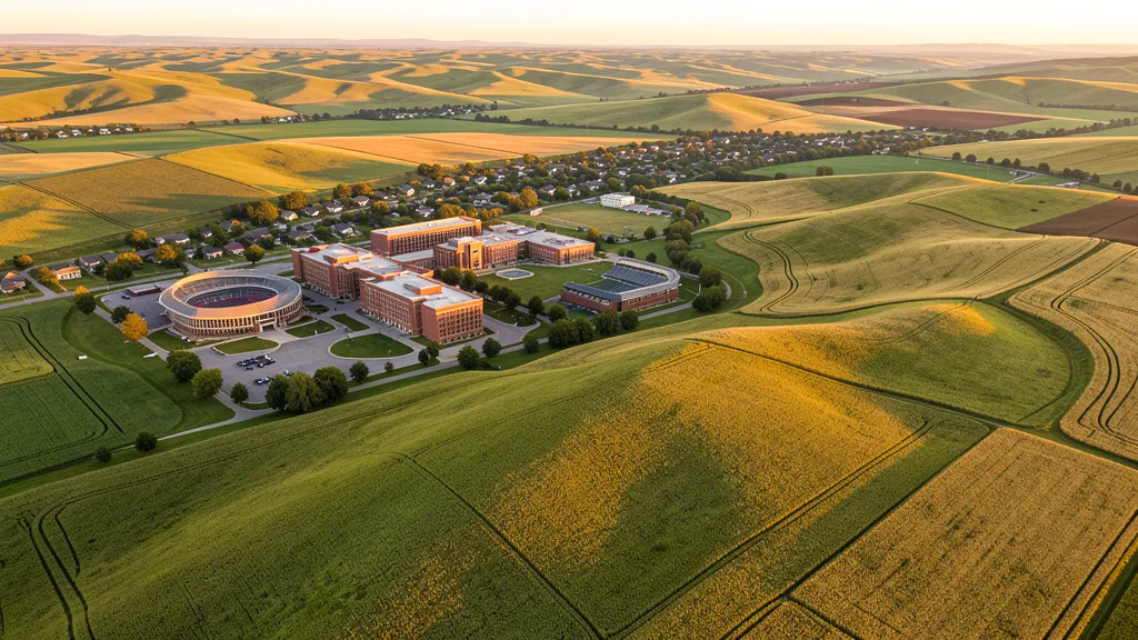 Aerial view of Pullman, WA showing the local landscape and terrain relevant to aerial imaging operations