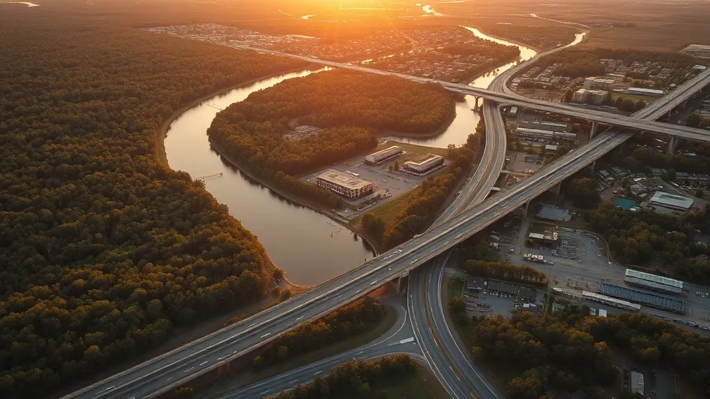 Aerial view of Richmond Hill, GA showing the local landscape and terrain relevant to aerial imaging operations