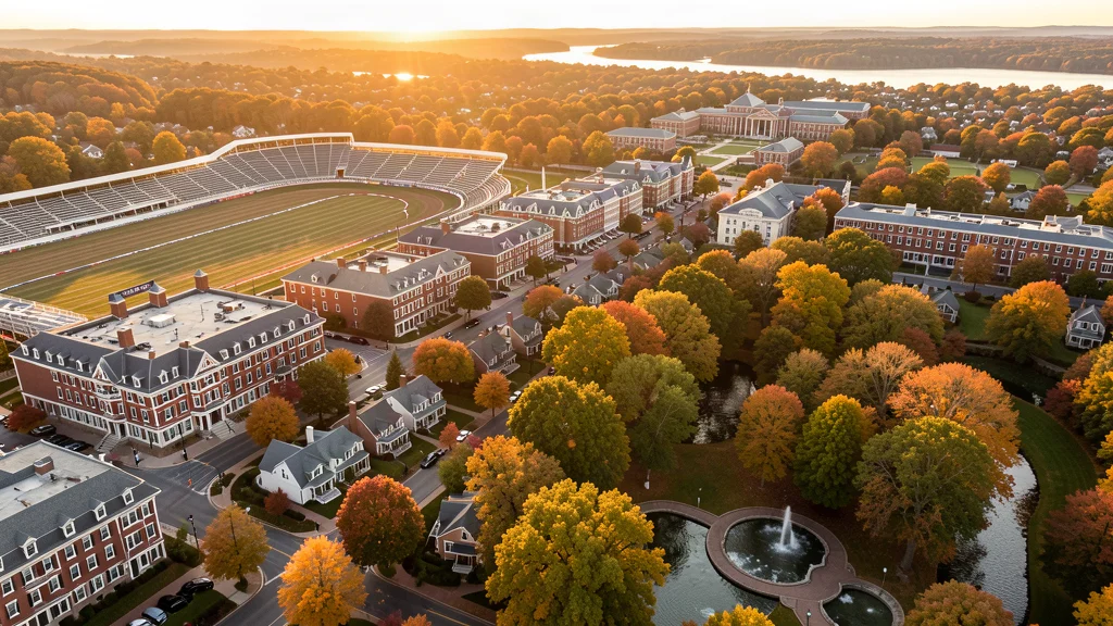 Aerial view of Saratoga Springs, NY showing the local landscape and terrain relevant to aerial imaging operations