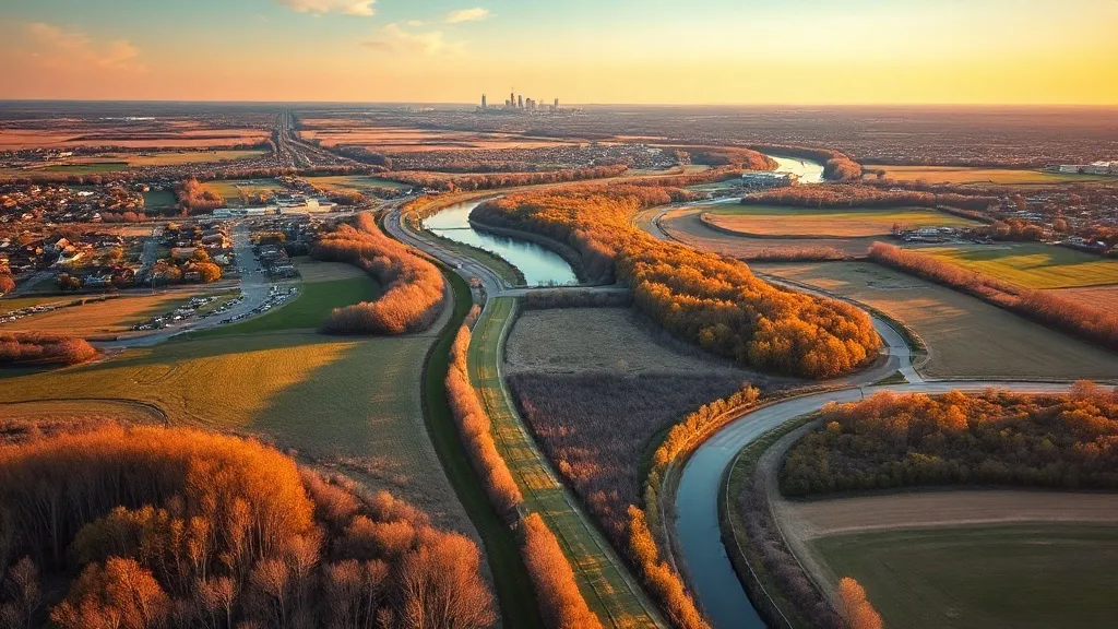 Aerial view of Shawnee, KS showing the local landscape and terrain relevant to aerial imaging operations
