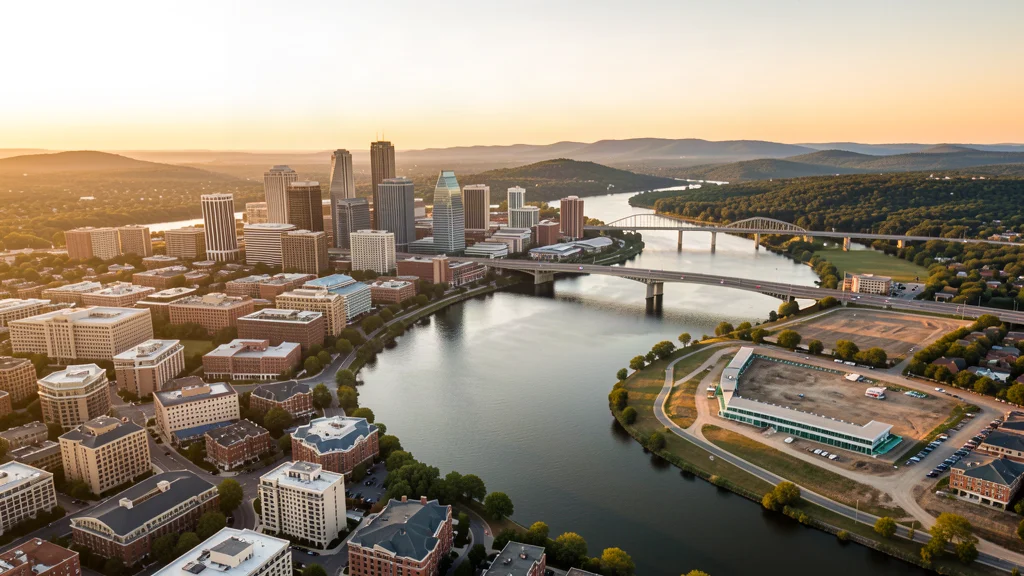 Aerial view of Wilmington, DE showing the local landscape and terrain relevant to aerial imaging operations